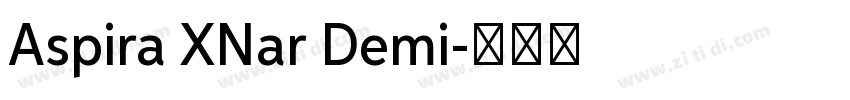 Aspira XNar Demi字体转换